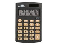 Calculadora liderpapel bolsillo xf05 8 digitos solar y pilas color negro 98x62x8 mm