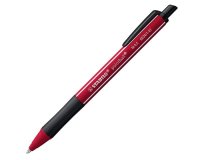 Stylo-bille stabilo pointball wild flowers 3200m d'ecriture trait 0,5mm retractable grip  antiderapant rouge dahlia