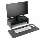 Tiroir durable support moniteur effect grande        capacite coloris anthracite