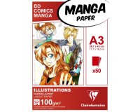 Bloc de papier Layout MANGA ILLUSTRATIONS, A3