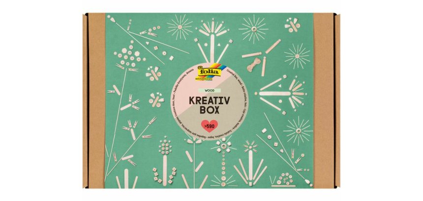 Box créative 'Wood', mix en bois, plus de 590 pièces