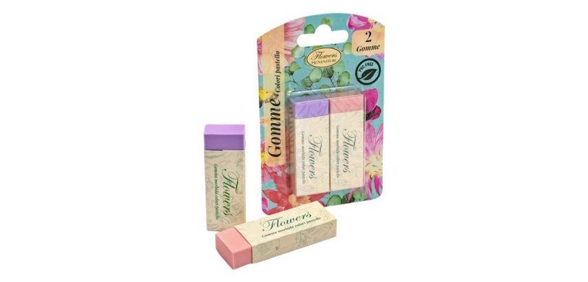 Pigna 023243400 gomma per cancellare Rosa, Viola 2 pz