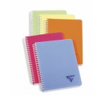 Cahier clairefontaine linicolor reliure intégrale assortiment fresh a5 14,8x21cm 180 pages 90g 5x5mm