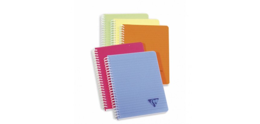 Cahier clairefontaine linicolor reliure intégrale assortiment fresh a5 14,8x21cm 180 pages 90g 5x5mm