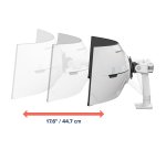 Ergotron HX Series HX ARM WITH VERY HEAVY DUTY PIVOT DESK 144,8 cm (57") Bureau Blanc