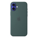 Apple Coque en silicone avec MagSafe pour iPhone 16 Plus - Vert lacustre