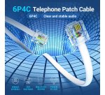 Vention IQBWJ cable telefónico 5 m Blanco