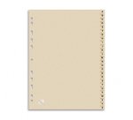 Intercalaires alphabetiques A4 26 positions carte forte 240g beige