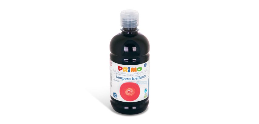 Primo 202BR500800 colore a tempera 500 ml Bottiglia Nero