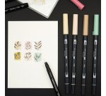 Stylo-feutre tombow mono drawing pen set fine 4 pieces 005 01 03 05 coloris noir