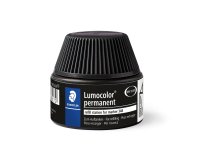 Recharge marqueur permanent staedtler lumocolor 488 48    pour marqueurs compacts 348   flacon 20ml coloris noir