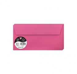 Enveloppe clairefontaine pollen dl 110x220mm 120g coloris rose fuchsia paquet 20 unités