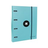 Classeur antartik 4 anneaux ronds 40mm a4 carton rembordé feuillets mobiles q5x5 coloris menthe