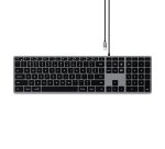 Satechi Slim W3 clavier Universel USB AZERTY Français Aluminium, Noir