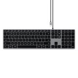 Satechi Slim W3 clavier Universel USB AZERTY Français Aluminium, Noir