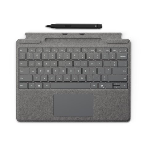 Microsoft 8X8-00175 teclado para móvil QWERTY Español Microsoft Cover port Platino