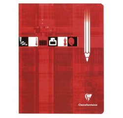 Cahier Dessin piqué 17x22cm 32 pages uni Rouge - Rouge