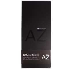 Porte-cartes de visite apli polypropylène rigide indéchirable 27,5x12cm capacité 160 cartes coloris noir