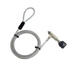 DLH Câble de sécurité antivol Wedge à clé - Livré avec 2 clés - Longueur 1.8m - Gris