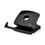 Perforateur bureau B220 éco-responsable avec 64% de plastique recyclé. Capacité 20 feuilles. Noir