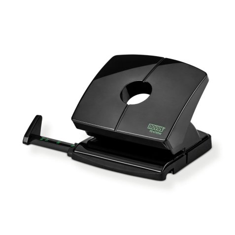 Perforateur bureau B220 éco-responsable avec 64% de plastique recyclé. Capacité 20 feuilles. Noir