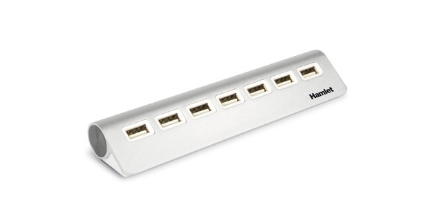 Hamlet XHUB7020AL interface hub USB 2.0 480 Mbit/s Aluminium