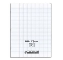 Cahier A Rabat Conquerant Classique Agrafe 170X220 48P 90G Seyes Polypro