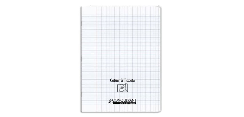 Cahier A Rabat Conquerant Classique Agrafe 170X220 48P 90G Seyes Polypro