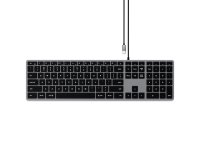 Satechi Slim W3 clavier Universel USB AZERTY Français Aluminium, Noir
