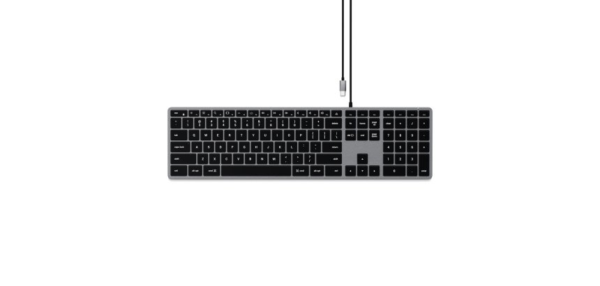 Satechi Slim W3 clavier Universel USB AZERTY Français Aluminium, Noir