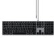 Satechi Slim W3 clavier Universel USB AZERTY Français Aluminium, Noir