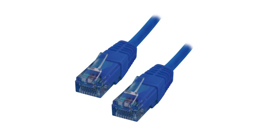 MCL FCC5EM-0.5M/B câble de réseau Bleu 0,5 m Cat5 U/UTP (UTP) Rond