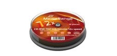 CD-RW MediaRange 700MB 80min 12x speed 10 pieces