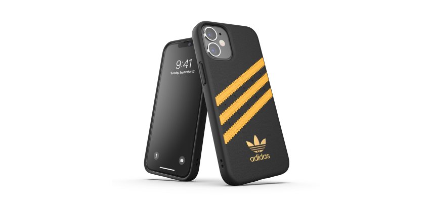 Adidas 3-Stripes custodia per cellulare 13,7 cm (5.4") Cover Nero, Oro