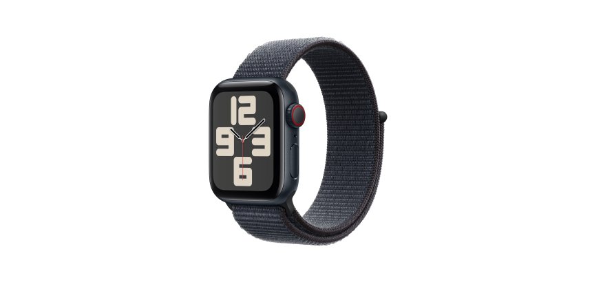 Apple Watch SE OLED 40 mm Digital 324 x 394 Pixeles Pantalla táctil 4G Negro Wifi GPS (satélite)