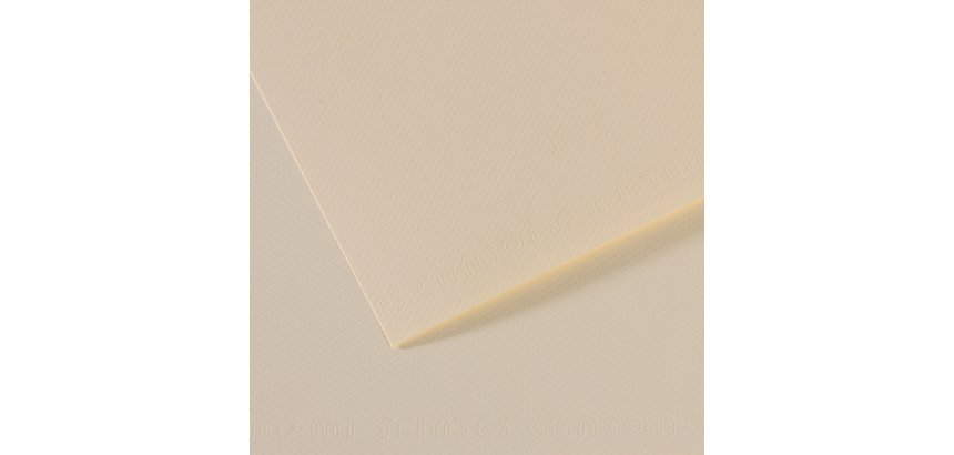 Papier dessin canson feuille mi-teintes n 110 grain        gelatine haute teneur coton   160g 50x65cm unicolore lys
