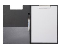 Porte-bloc à rabat A4 en PVC avec pince métal Maul - noir
