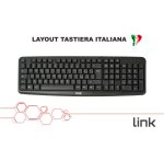 LINK Kit Tastiera Italiana 108 Tasti E Mouse Ottico Con Cavo Usb