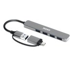 Port Designs 900161 hub & concentrateur USB 2.0 Type-A 5000 Mbit/s Argent