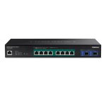Trendnet TPE-3102WS commutateur réseau Géré 2.5G Ethernet (100/1000/2500) Connexion Ethernet, supportant l'alimentation via ce port (PoE) Noir