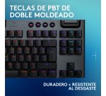 Logitech G Teclado para gaming inalámbrico de perfil bajo G915 X LIGHTSPEED TKL, teclas de PBT de doble moldeado, teclas totalmente programables, retroiluminación RGB, elegante acabado en aluminio, táctil marrón GL - PC/Mac, Layout ES