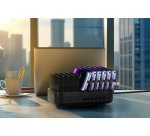 DLH Station de charge 200W USB-C avec 10 emplacements pour tablettes et smartphones - 10 ports USB-C 20W Power Delivery (PD) - Interrupteur ON/OFF - Séparateurs amovibles - Socle antidérapant - Livrée avec câble secteur