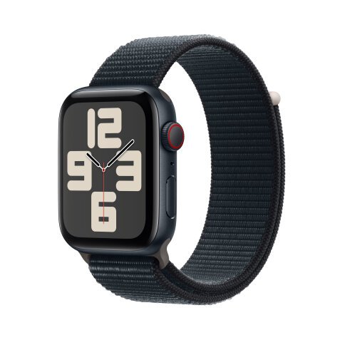 Apple Watch SE OLED 44 mm Digital 368 x 448 Pixeles Pantalla táctil 4G Negro Wifi GPS (satélite)