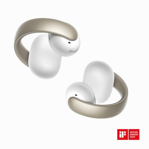 Soundcore Aeroclip Auriculares True Wireless Stereo (TWS) De oreja abierta Llamadas/Música/Deporte/Uso diario Bluetooth Champán, Blanco