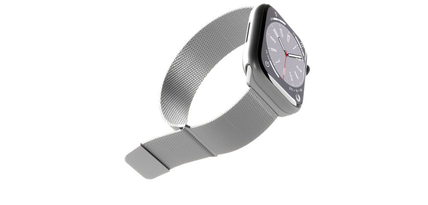 SBS Bracelet pour montre PURO band Apple Watch Argent- boîtier 38-40-41 mm