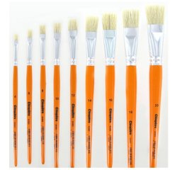 Brosse plate cléopâtre nº6 soie de porc bois fsc vernis protecteur