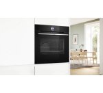BOSCH Four encastrable pyrolyse HRG7764B1, Série 8, fonction vapeur, 71 litres