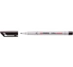 Stylo-feutre stabilo ohp pen soluble pointe fine 0.7mm multi-supports effaçable grip ergonomique coloris noir