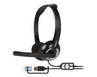 Hamlet HHEADMUS-CX headphones/headset Wired Handheld Calls/Music USB Type-A Black