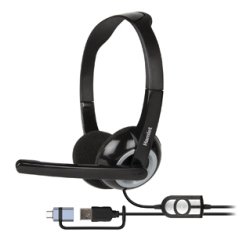 Hamlet HHEADMUS-CX cuffia e auricolare Cablato Portatile Musica e Chiamate USB tipo A Nero